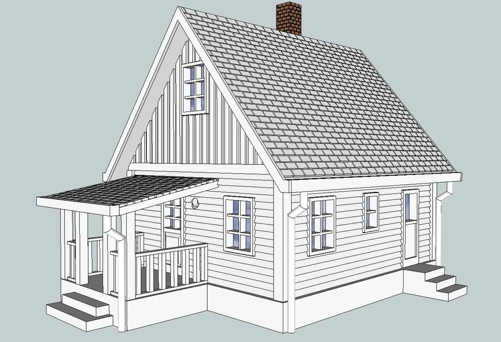 3D модель Модель будинків компанії в масштабі HO - фото 5