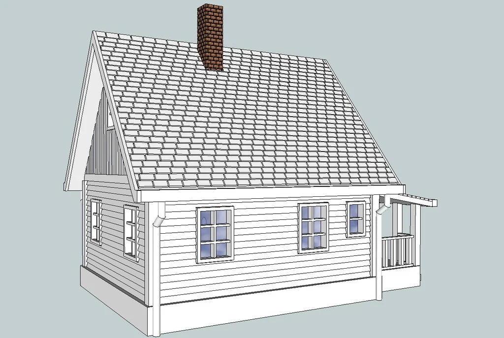 3D модель Модель будинків компанії в масштабі HO - фото 6