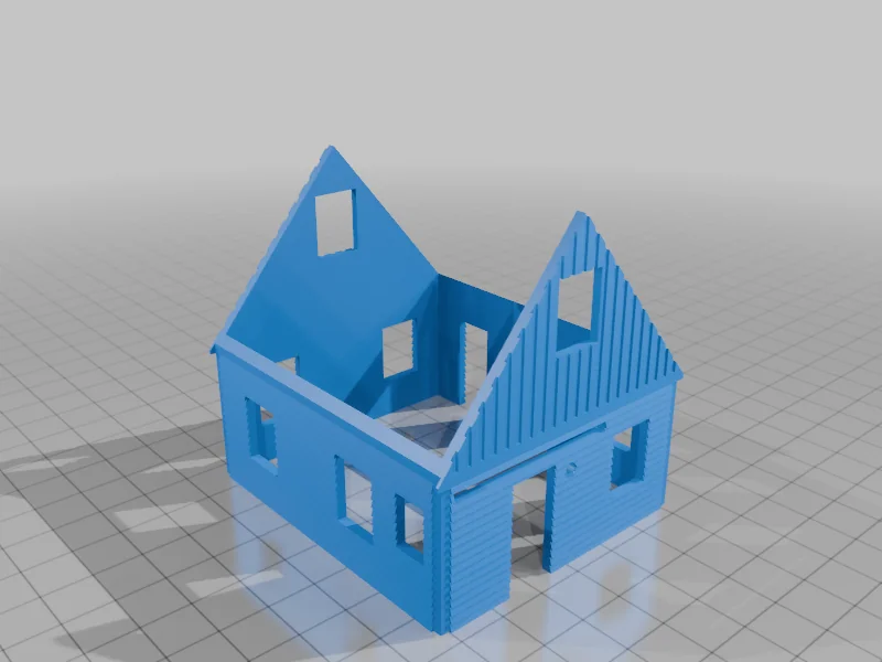 3D модель Модель будинків компанії в масштабі HO - фото 17