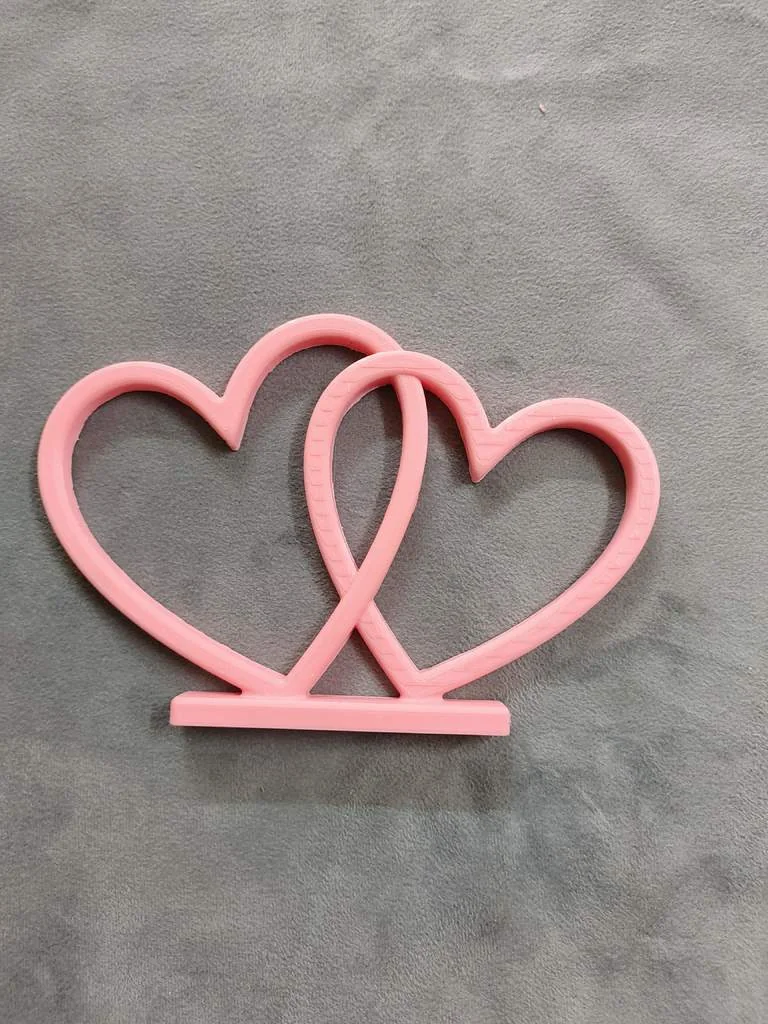 3D модель Couple Interlocking Heart Desk Decor - фото 2