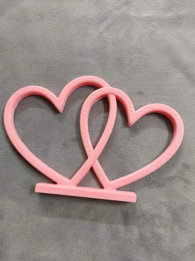 3D модель Couple Interlocking Heart Desk Decor - фото 3