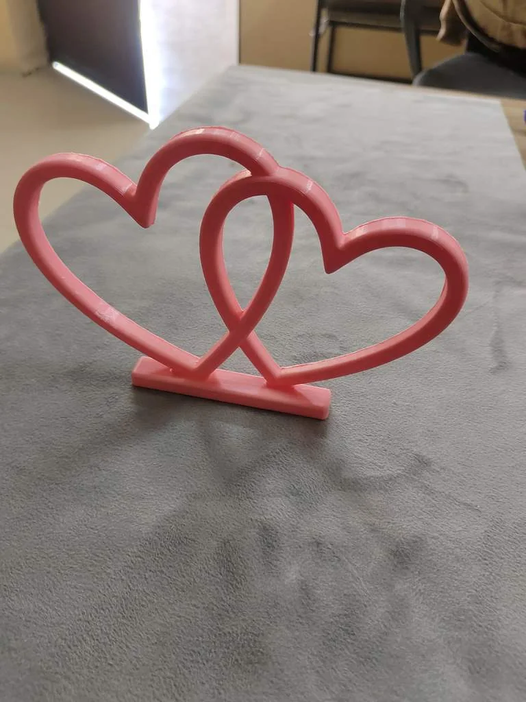 3D модель Couple Interlocking Heart Desk Decor - фото 4