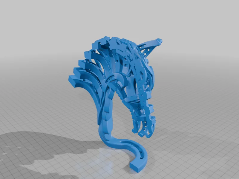 Скульптура головы лошади из подков