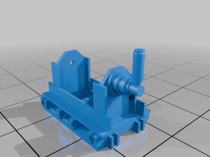 3D модель Электрическая лебедка и роликовый упор (HO масштаб) - фото 4