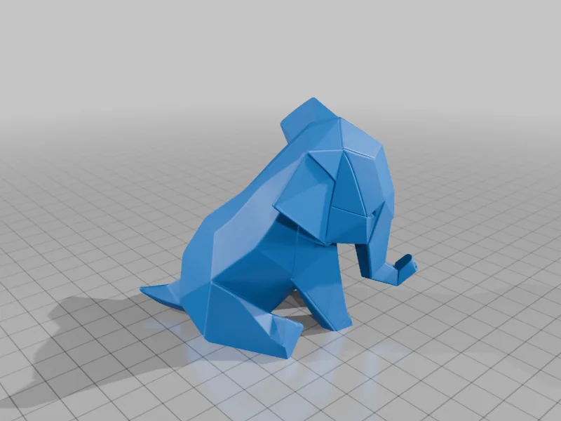 Оригами Слон - STL Модель