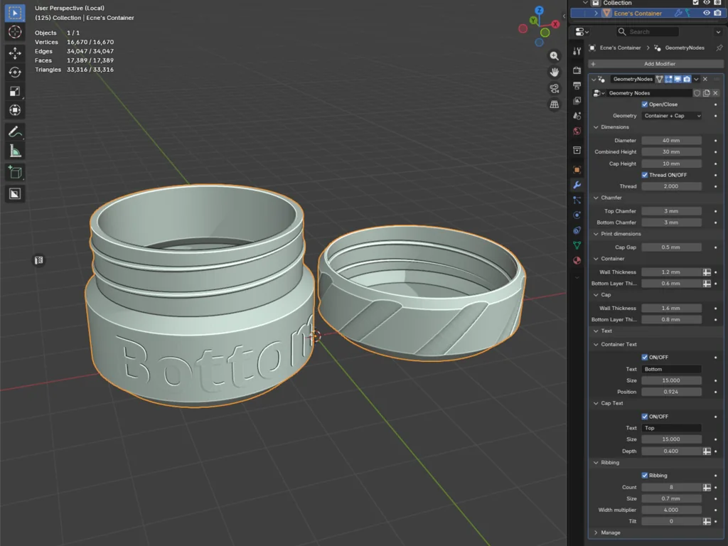 3D модель Регульований контейнер GeoContainer v3 - фото 2