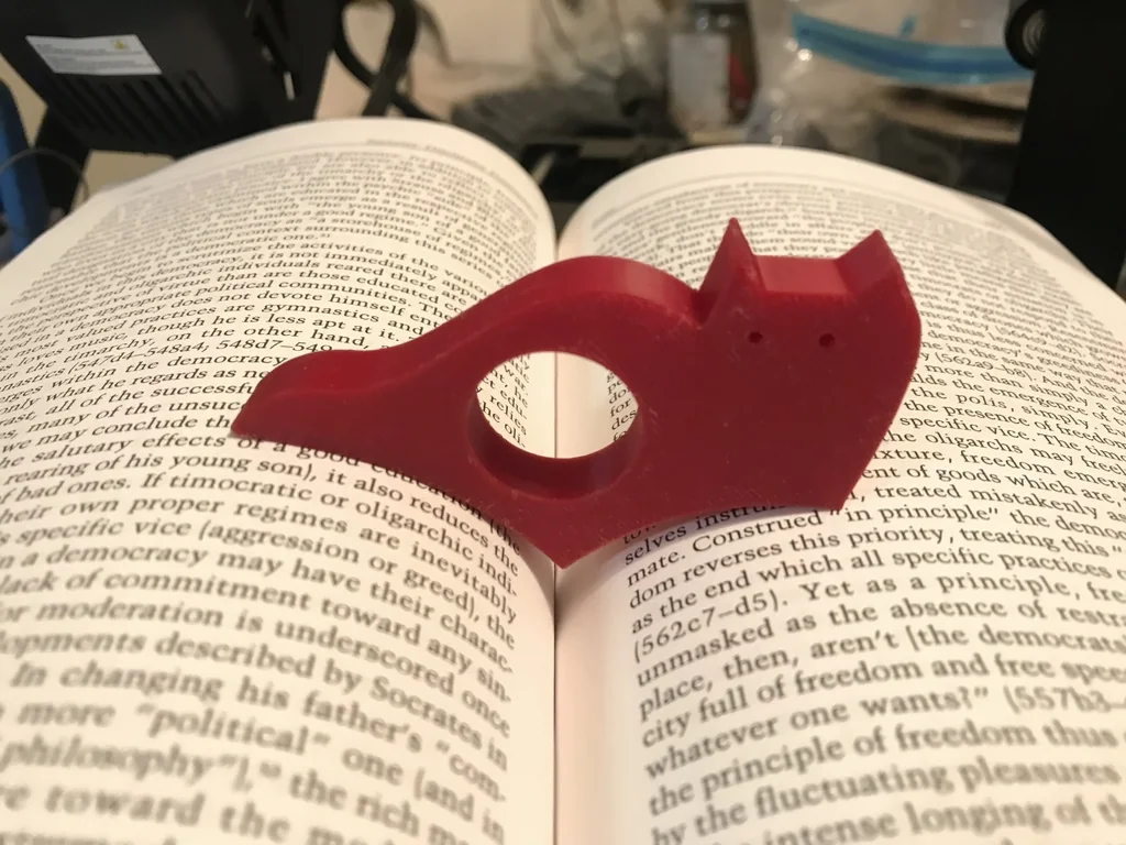 Закладка в форме кота - кольцо