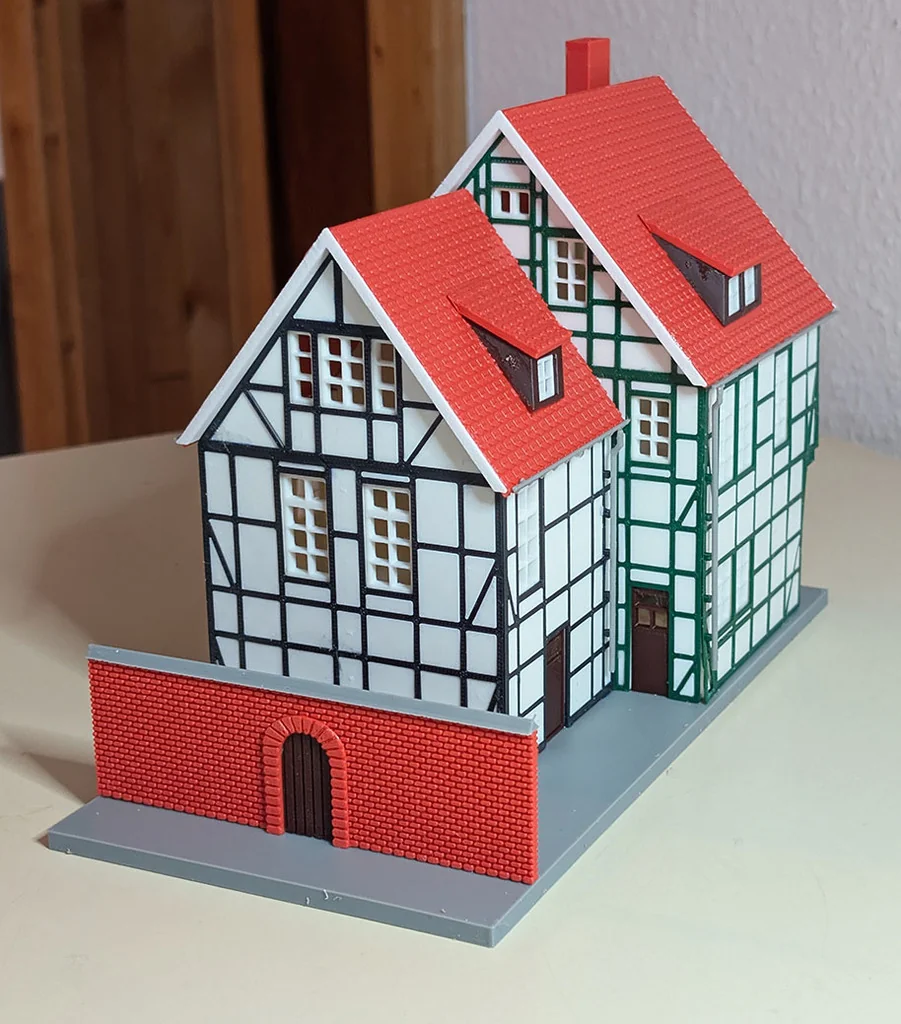 Комплект домов средневекового города H0