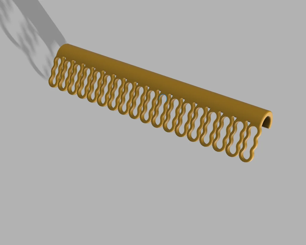 3D модель Компактна вішалка для сушки з 18 слотами - фото 3