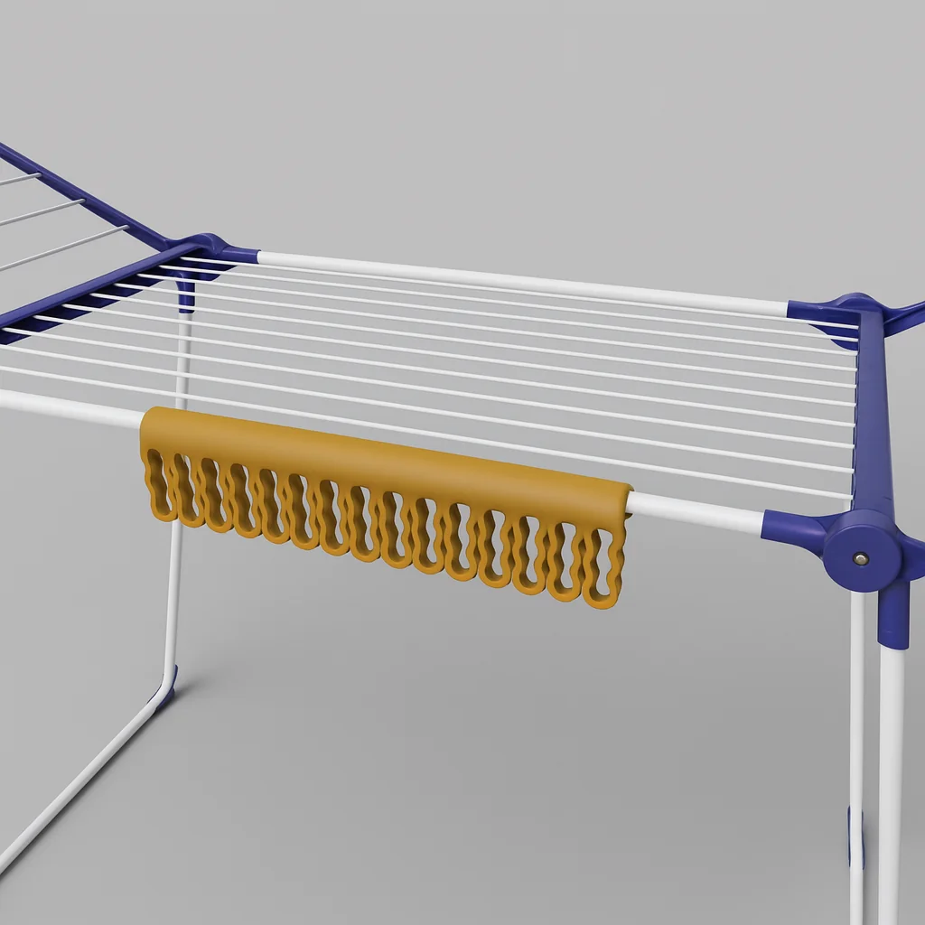 3D модель Компактна вішалка для сушки з 18 слотами - фото 4