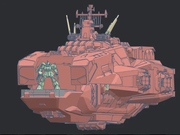 СSciFi Kitbash: Ракетный Крейсер