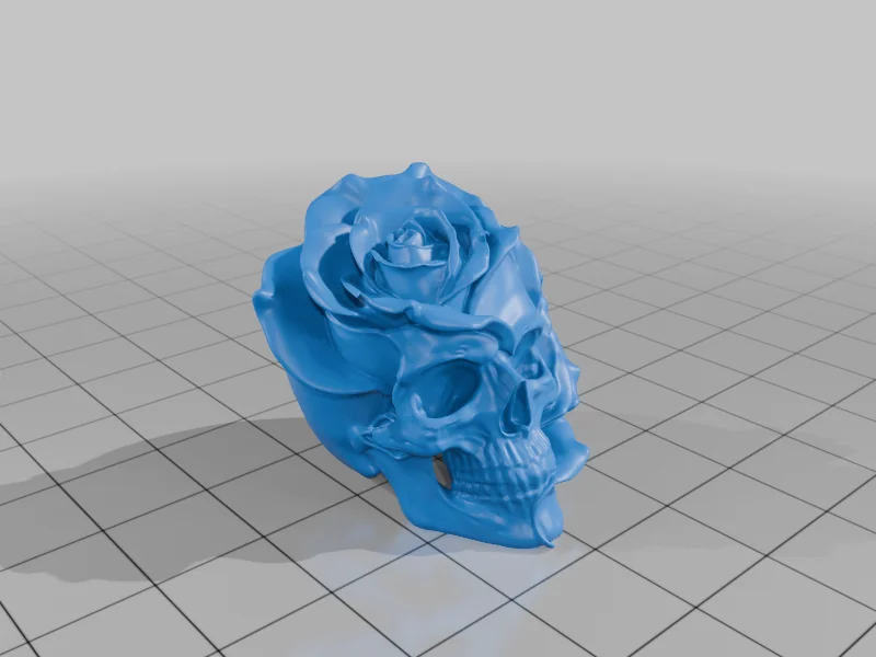 Шарик с черепом в виде розы