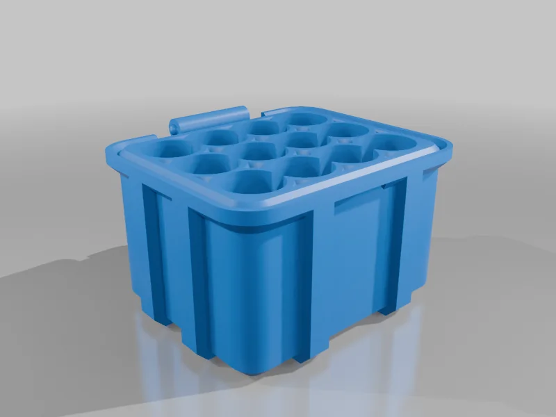 3D модель Коробка для 12 батарей AA - фото 5