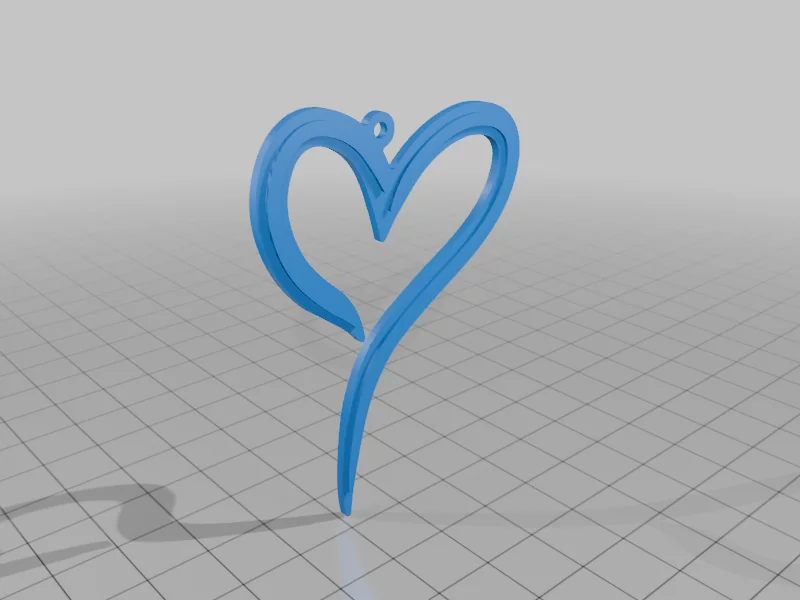 3D модель Сережки підвіс у формі серця - фото 5