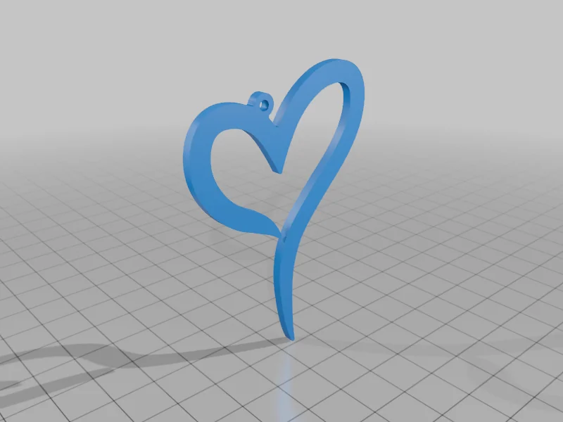 3D модель Сережки підвіс у формі серця - фото 6