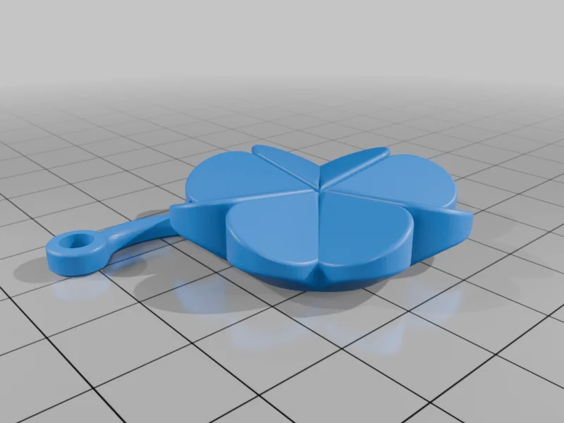 Гибкий брелок в форме четырехлистного клевера