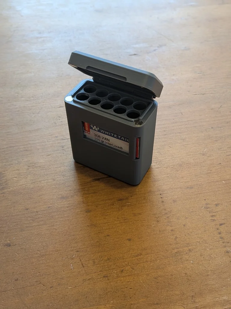 Магнитная коробка для хранения патронов 308 (10 штук)