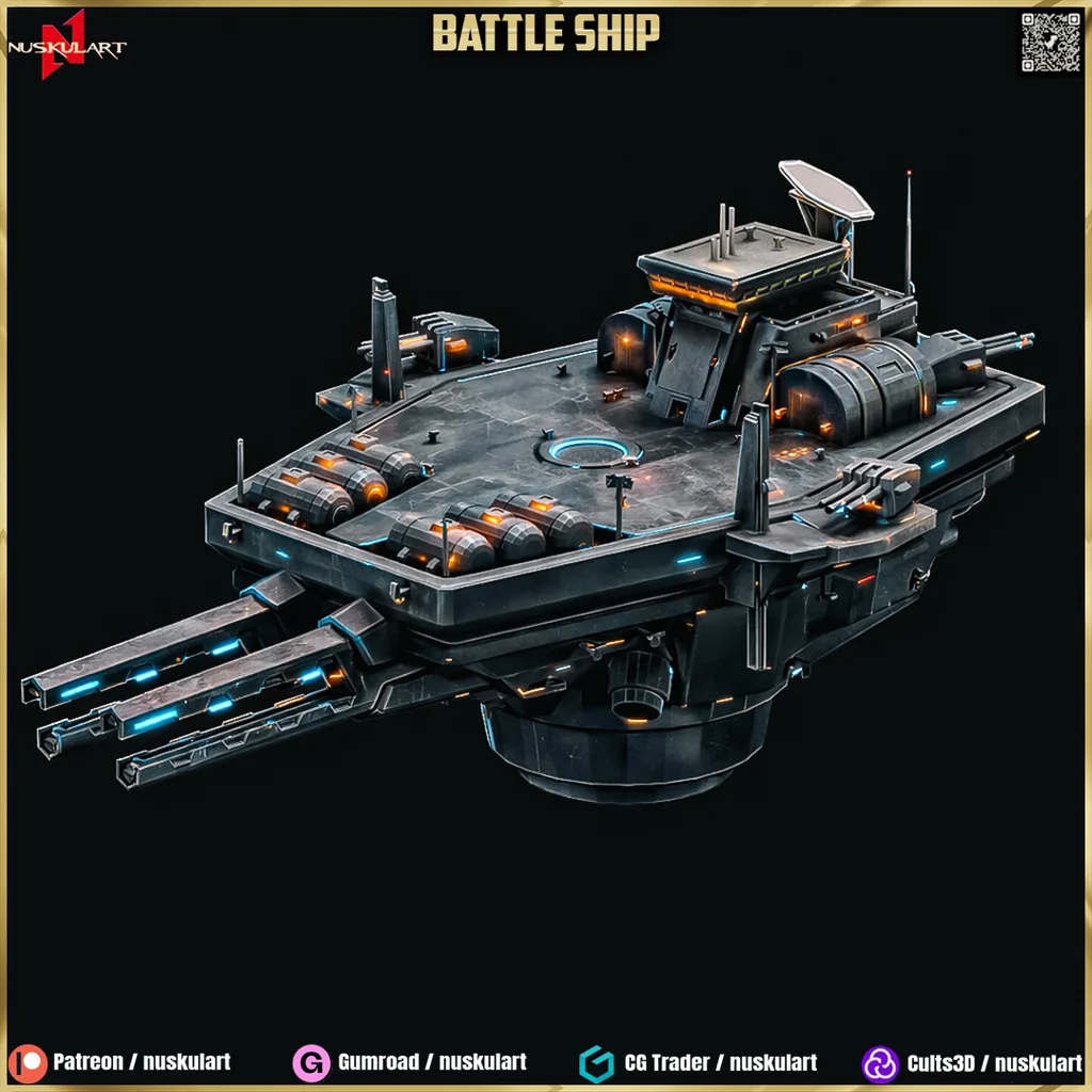 Модель Боевого Корабля Галактического Пространства 1/48