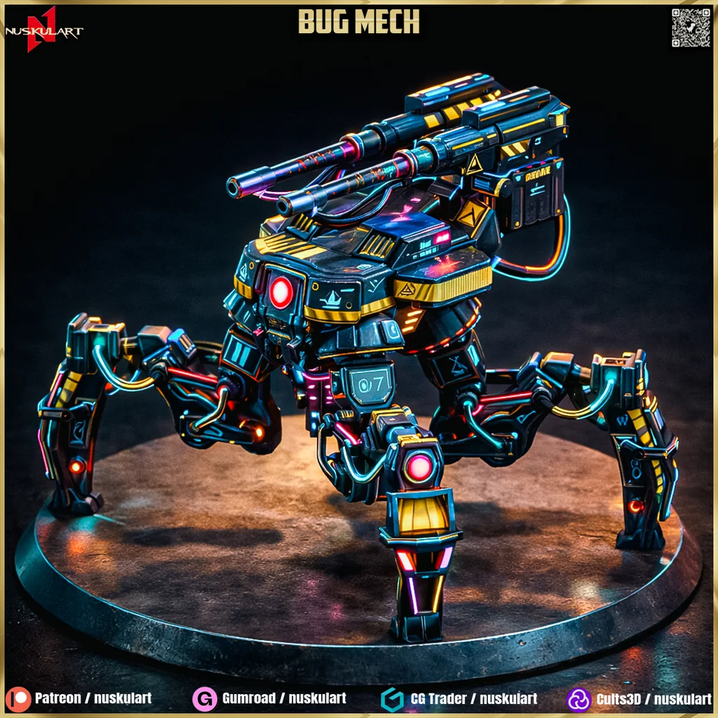 Коллекция мехов Bug Mech в масштабе 1/48 STL