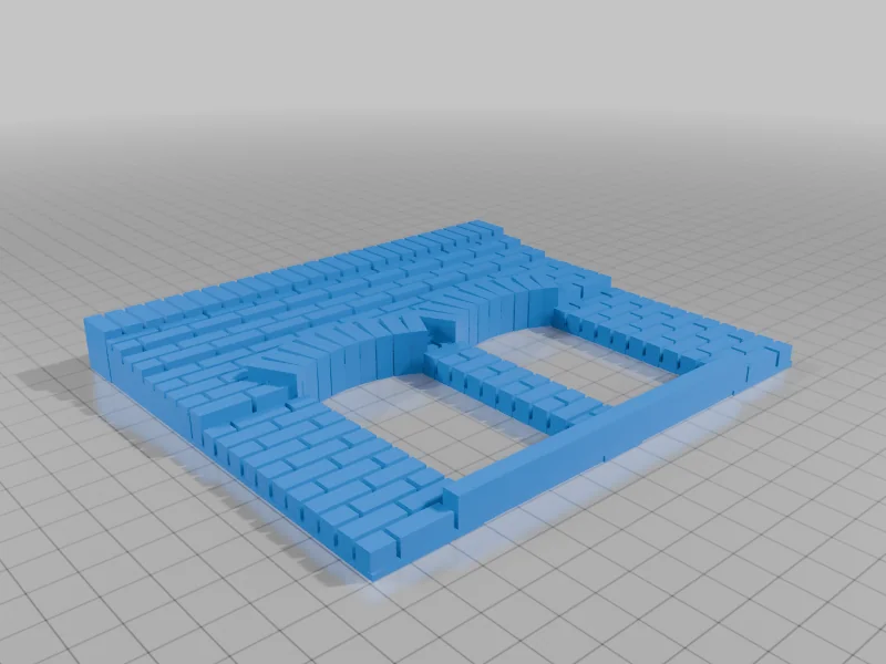 Модульные кирпичные секции 1:87 HO масштаб