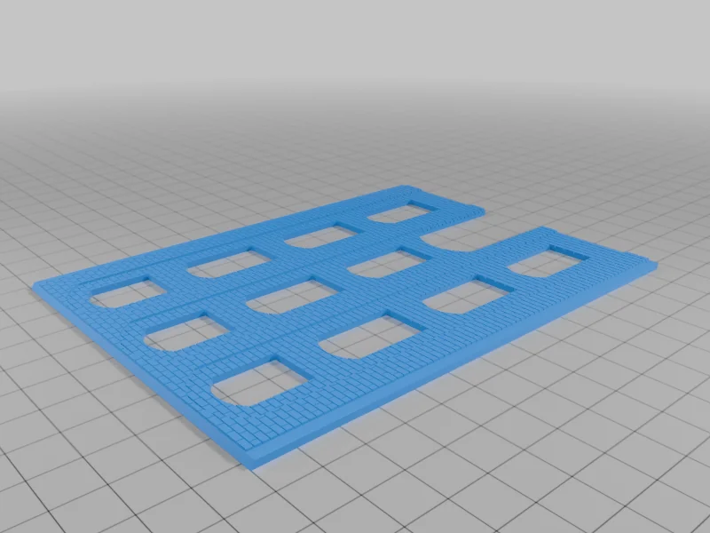 Модель крупного кирпичного здания в масштабе HO