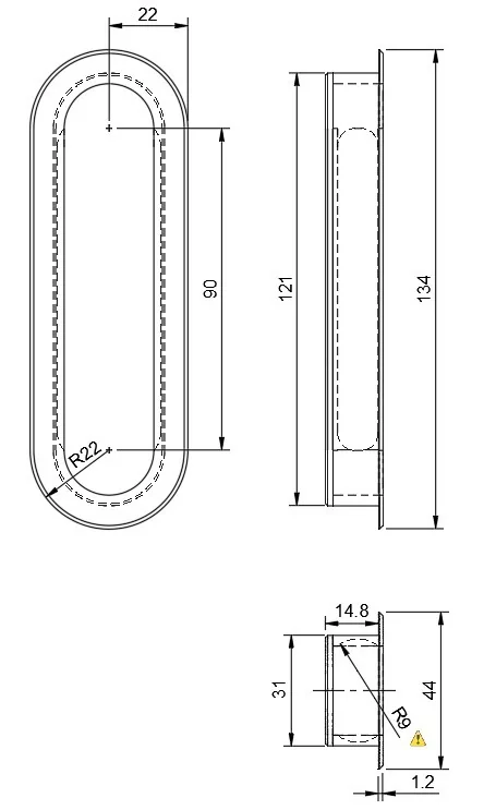 Специальная врезная ручка для раздвижной двери