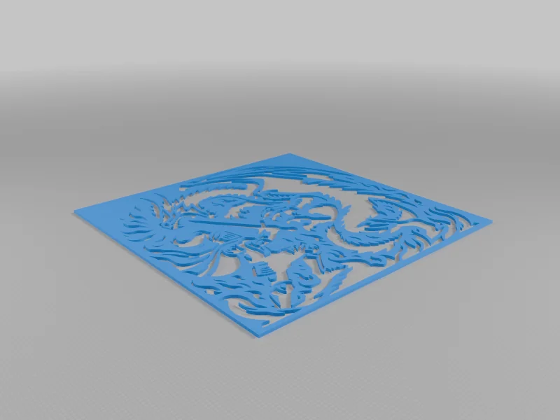 3D модель Шаблон Лицар проти Дракона - фото 2