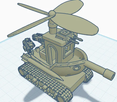 3D модель Летающий танк Benchy - фото 2