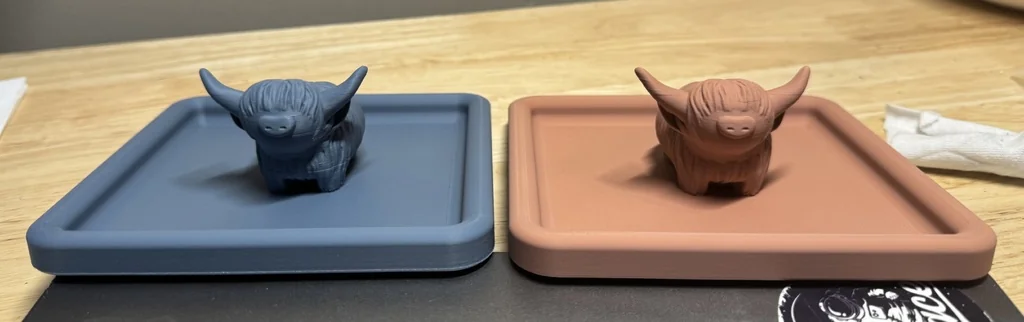 Поднос для украшений с высокландской коровой