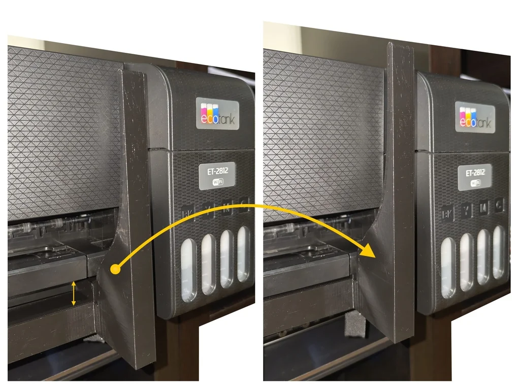 3D модель Вертикальный адаптер для Epson ET-2812 - фото 3