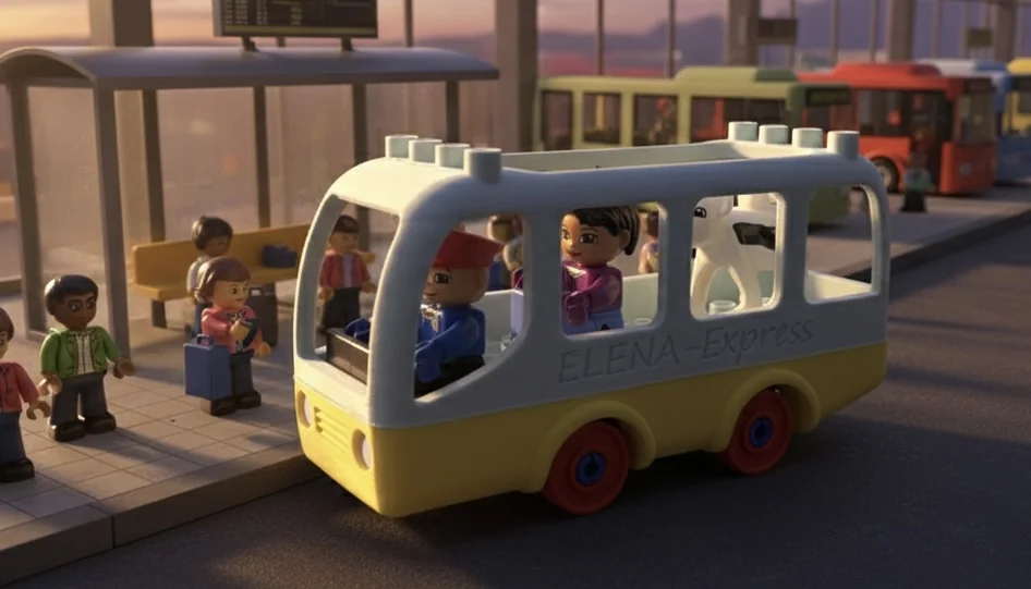 Совместимый автобус LEGO DUPLO для трейлера