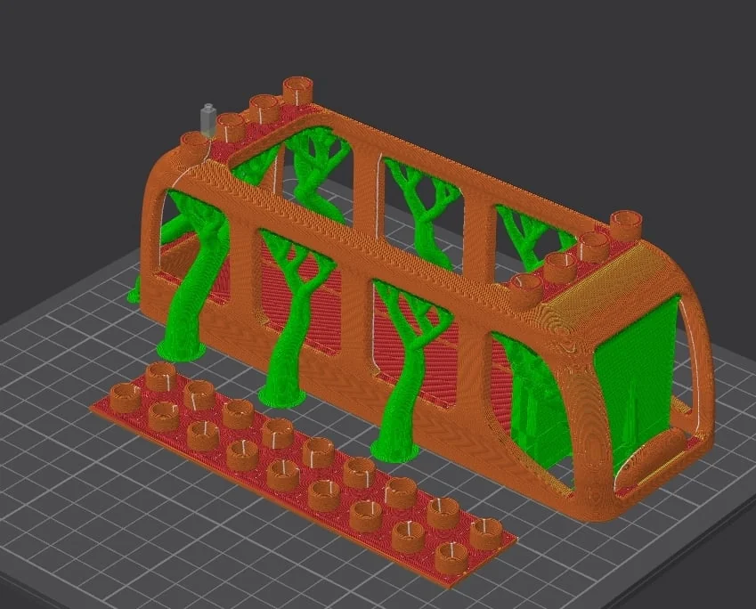 3D модель Совместимый автобус LEGO DUPLO для трейлера - фото 8