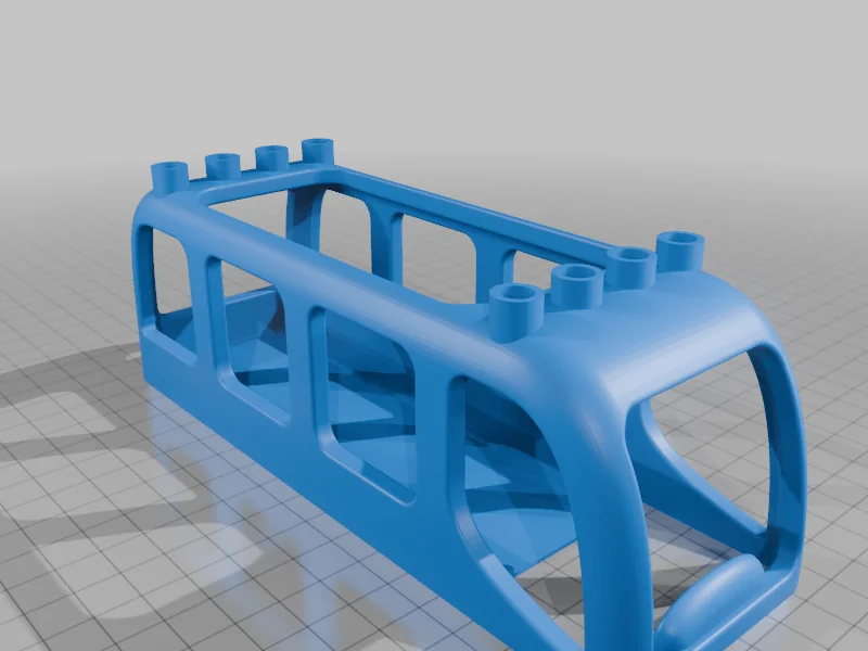 3D модель Совместимый автобус LEGO DUPLO для трейлера - фото 13