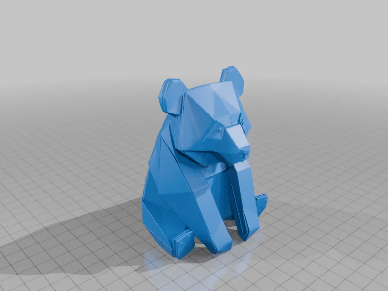 3D Модель Панды Оригами