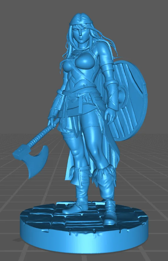 Женский варвар: 3D модель для печати