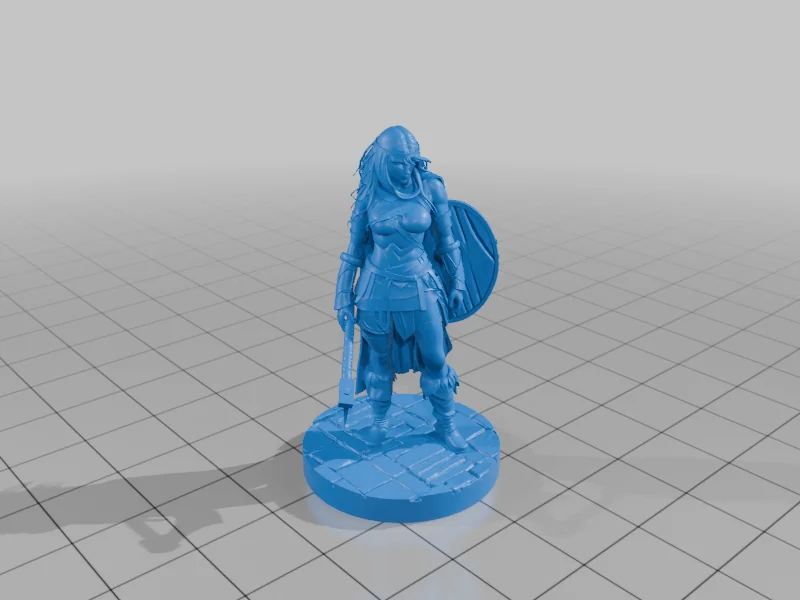 Женский варвар: 3D модель для печати