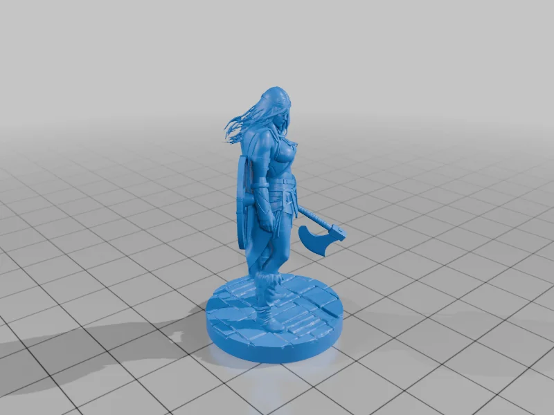 Женский варвар: 3D модель для печати