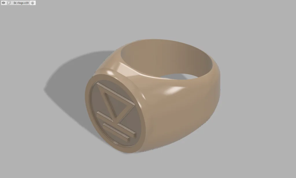 3D модель Бежевое кольцо-лампа - фото 1