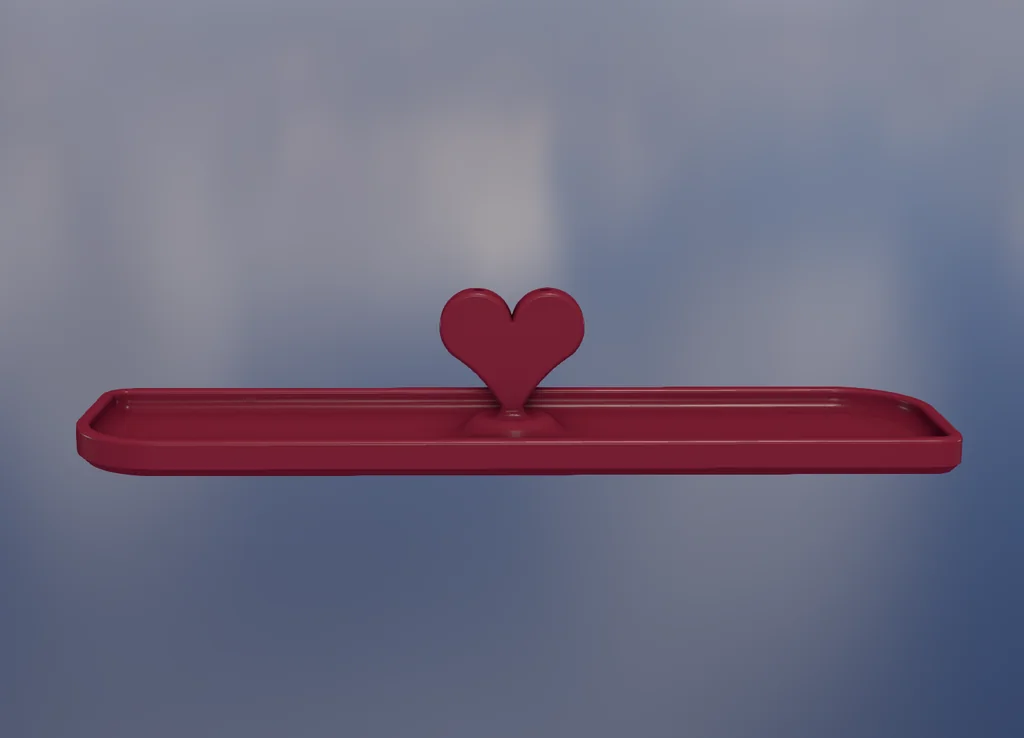 3D модель Подставка для благовоний в форме сердца - фото 3