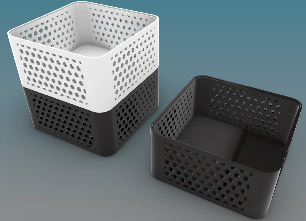 Модульная геометрическая коробка для хранения - звезды и шестиугольники