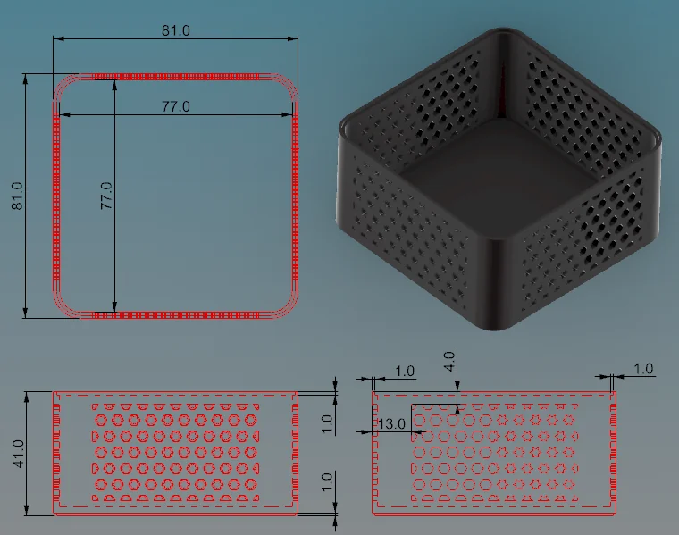 Модульная геометрическая коробка для хранения - звезды и шестиугольники