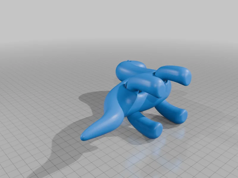 3D модель Брелок з динозавром на гнучких ногах - фото 2