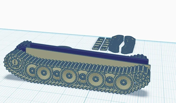 3D модель Резиновые гусеницы для модели Panther - фото 1