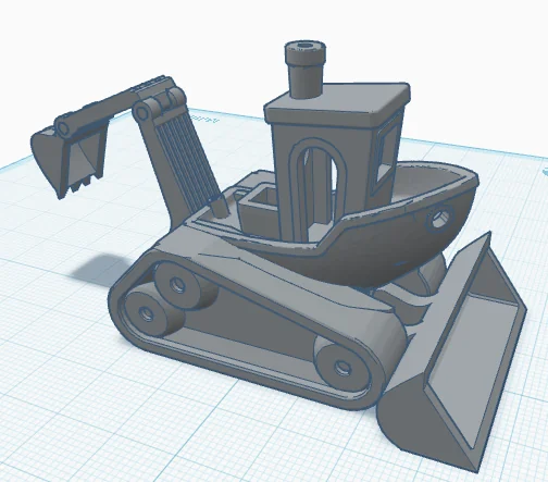 3D модель Экскаватор/Бульдозер Бенчи - фото 2