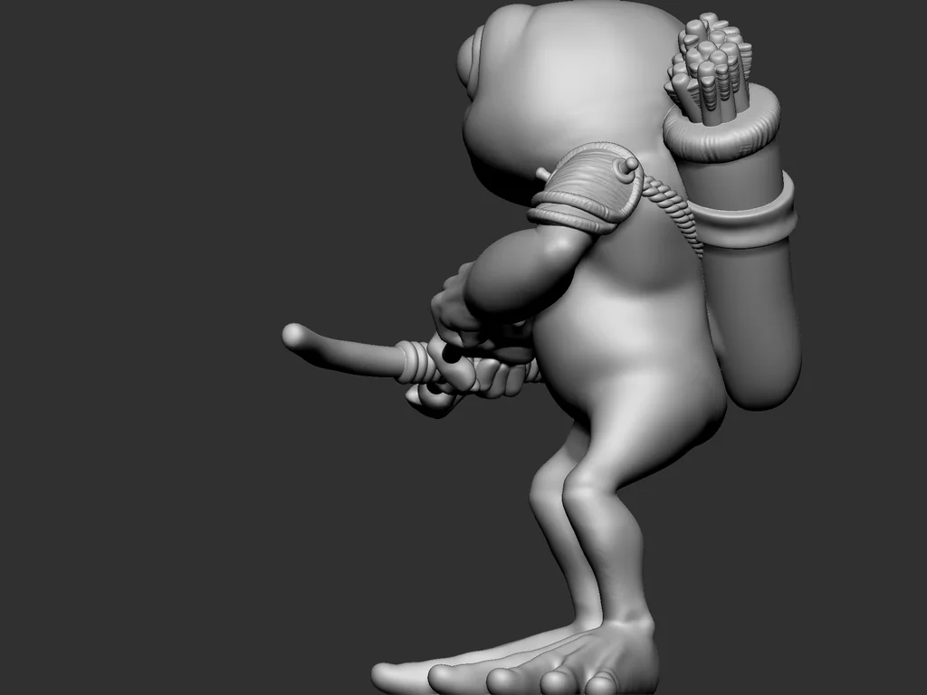 3D модель Модель Grung лучника - Руководство Воло - фото 4