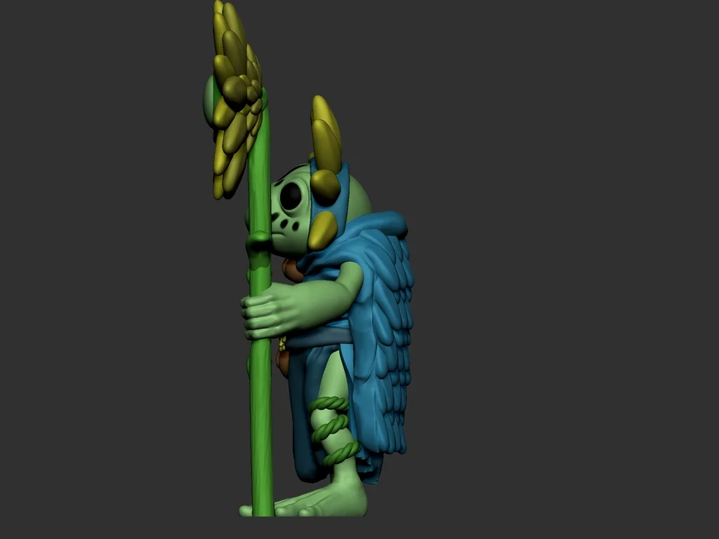 3D модель Модель друида с цветами - фото 3