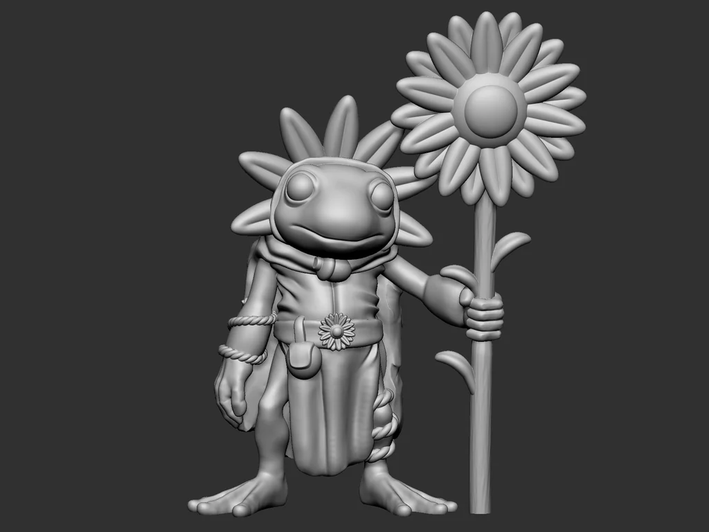 3D модель Модель друида с цветами - фото 7