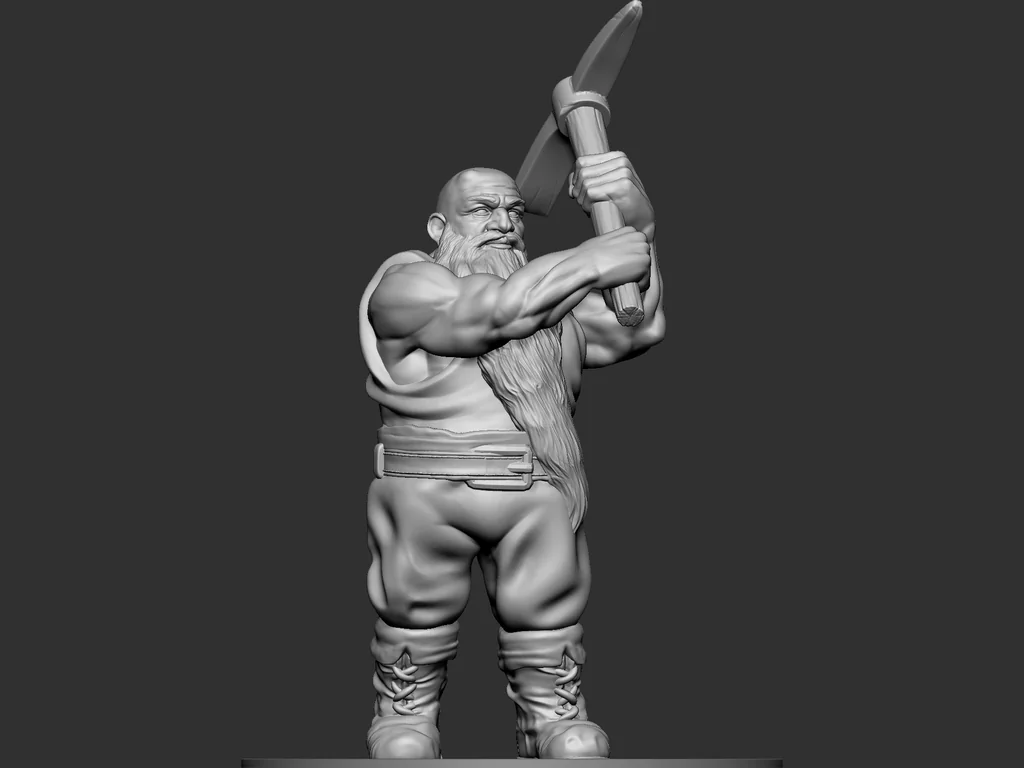 3D модель Модель Дворфа Шахтера - фото 3