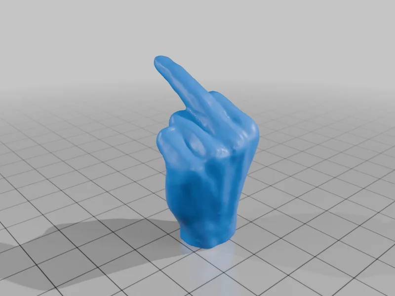 Модель среднего пальца для выдвижного указательного