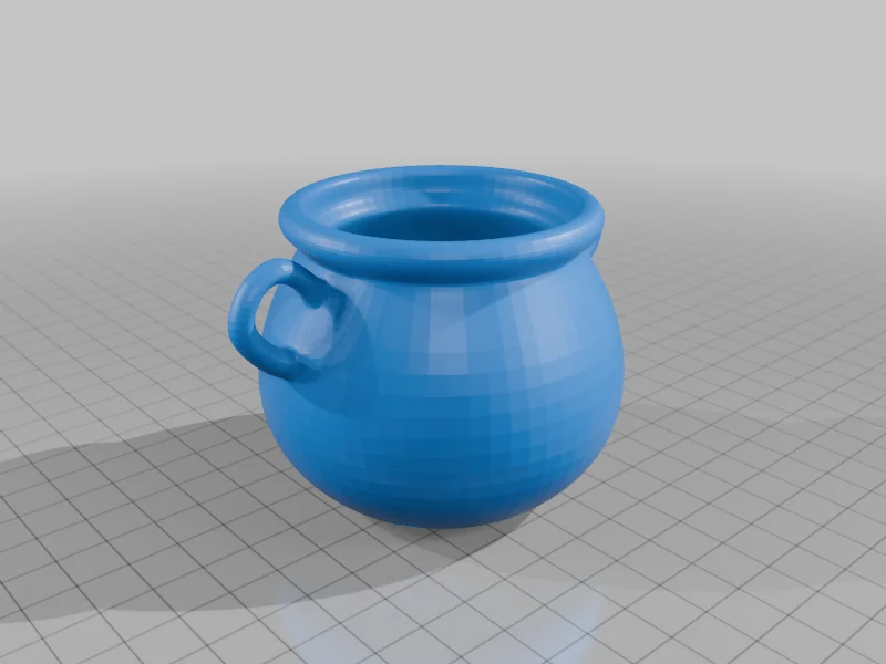 Котел с крышкой и ручками для 3D-печати